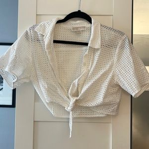 Michael kors white button up